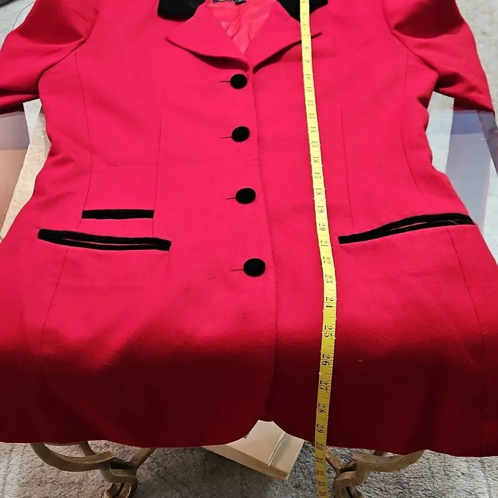 Women's Vintage Brooks Brothers Red Equestrian Style Blazer Size 6